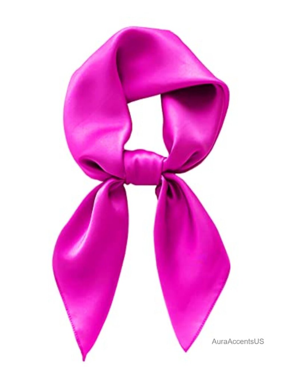 Chiffon Square Scarf Women Retro Satin Ribbon Hair Wrap 23.6" 26"